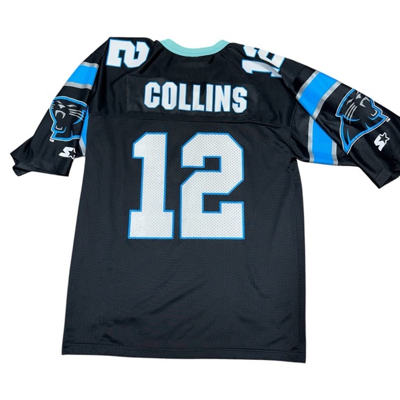 VTG Starter NFL Carolina Panthers Kerry Collins #12 Jersey Size 48 L Black - Picture 2 of 9